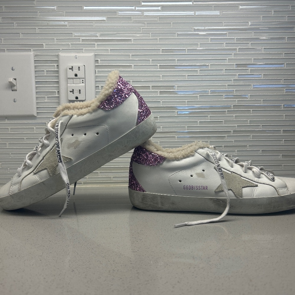 Golden gooses Superstar Leather & Glitter Sneaker
